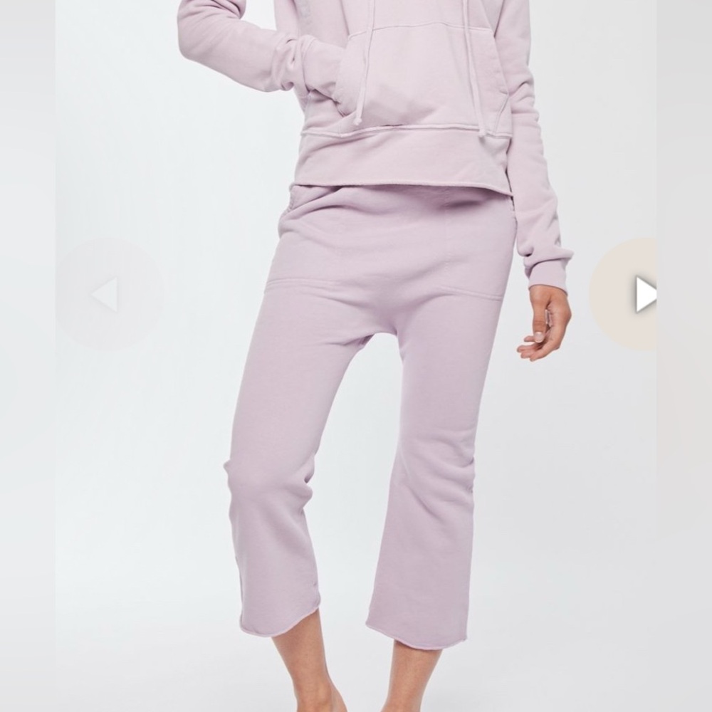 Nili Lotan Lavender Cropped Track Pants